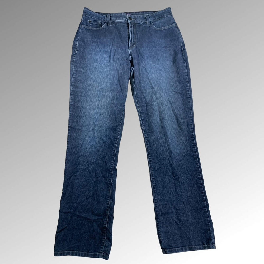NYDJ Jeans Womens 14 (34x32) Barbara Straight Lift Tuck Stretch Denim